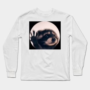 Dancing Racoon Meme Design Long Sleeve T-Shirt